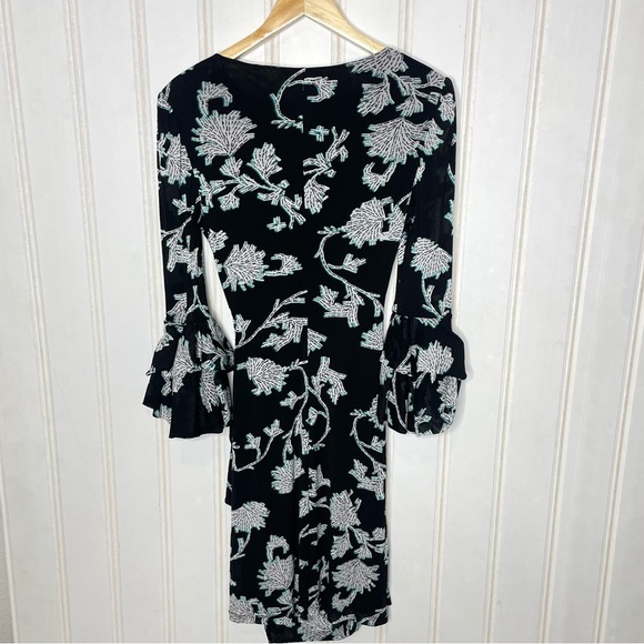 Diane Von Furstenberg Faridah Floral Mesh Dress sz M 93 - Picture 9 of 11
